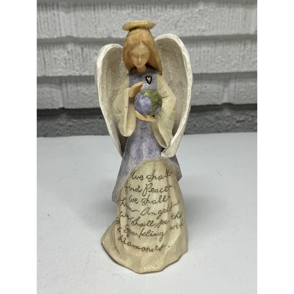 VTG Foundations Enesco by Karen Hahn Angel Figurine Statue Christmas 109285 2002
